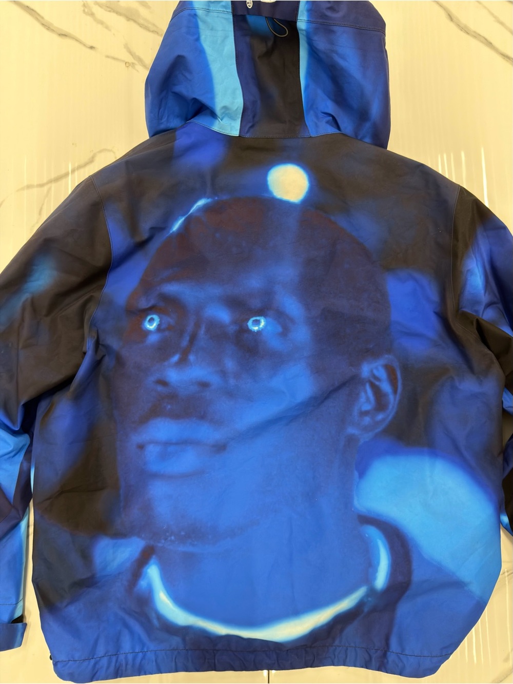 Belly Nas Dmx Supreme Goretex Blue Hooded Raincoat - Picture 2 of 7